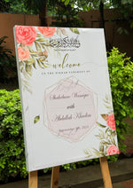 Load image into Gallery viewer, Customized Wedding Welcome Board Stand With Beautiful Design | Without Stand &amp; Only Available in Lahore | WWB-003
