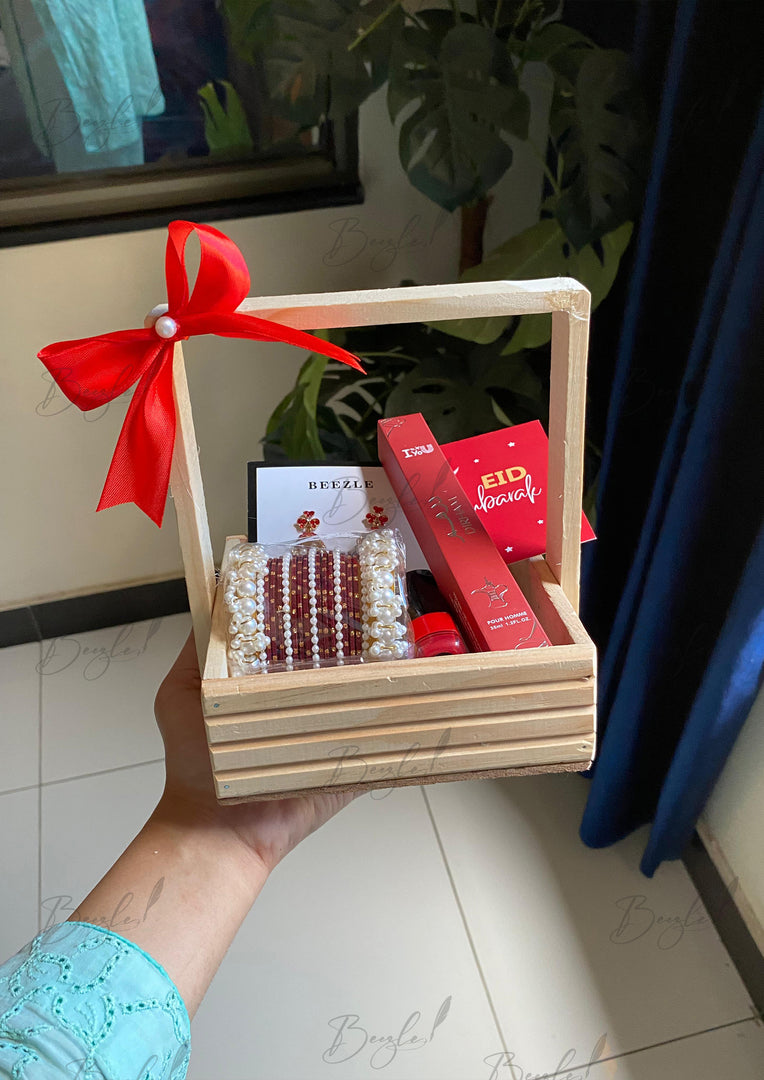 Red & Gold Festive Gift Basket | GB-139