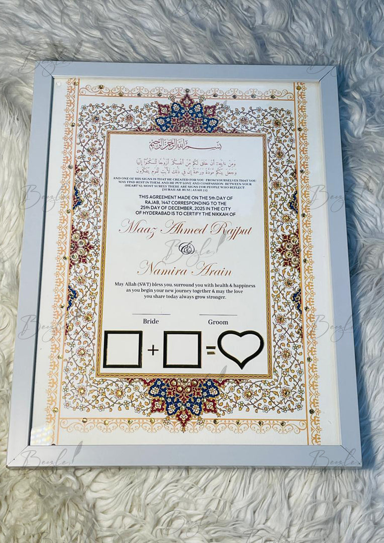 Premium Nikah Certificate With Classic Signature Design | NC-005