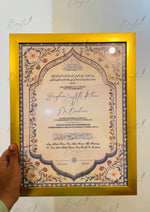 Load image into Gallery viewer, Custom Nikah Certificate Frame | NC-186

