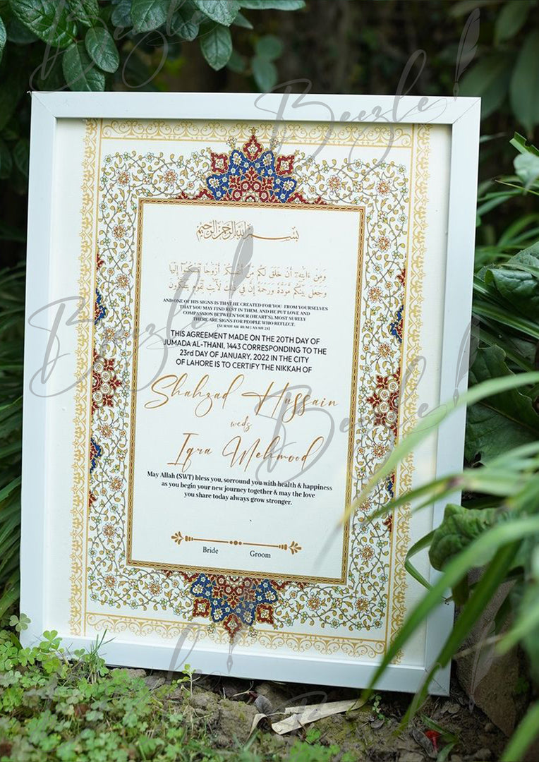 Premium Nikah Certificate With Classic Signature Design | NC-005