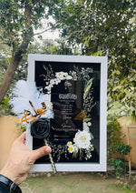 Load image into Gallery viewer, Black Floral Nikah Pair | DEL-175