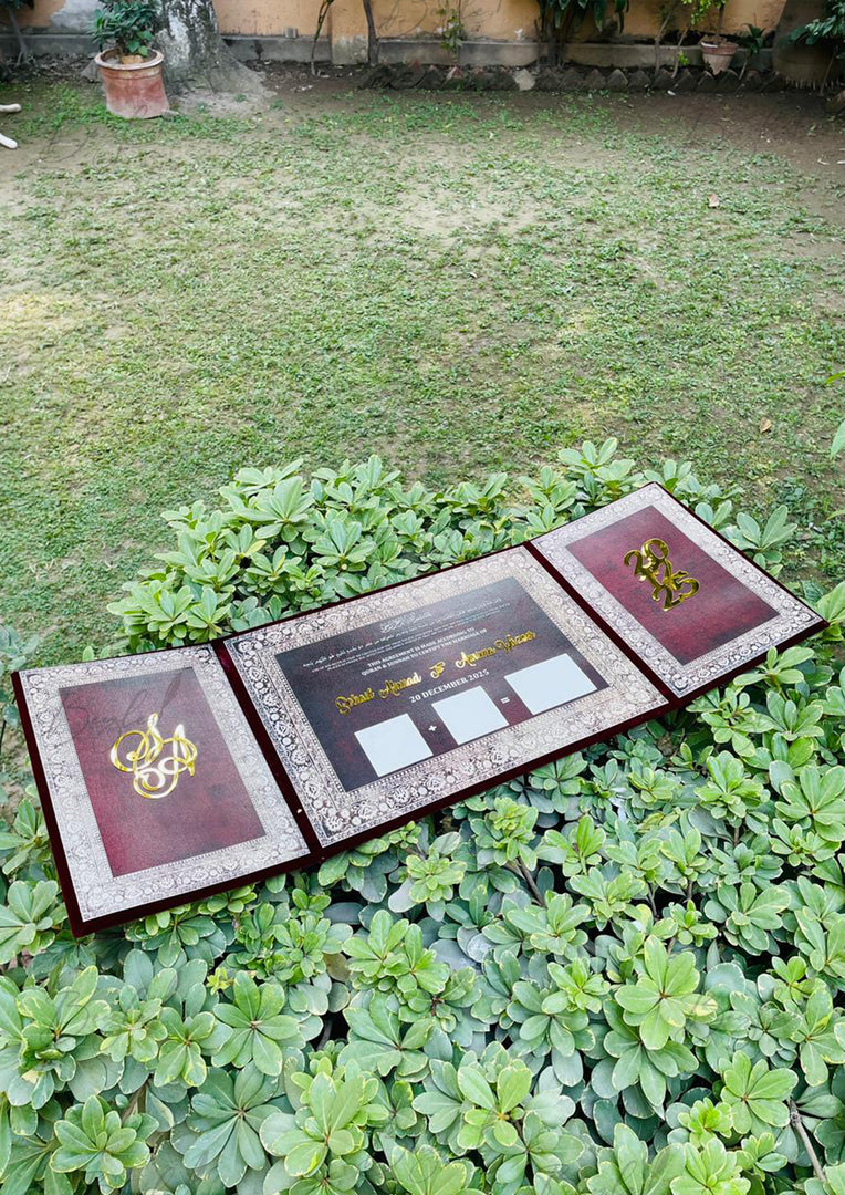 The Premium Three Side Nikkah Booklet With Attractive Design | NB-023