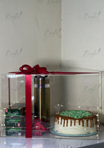 Load image into Gallery viewer, Clear Cake Gift Box with Perfume &amp; Treats | CB-006
