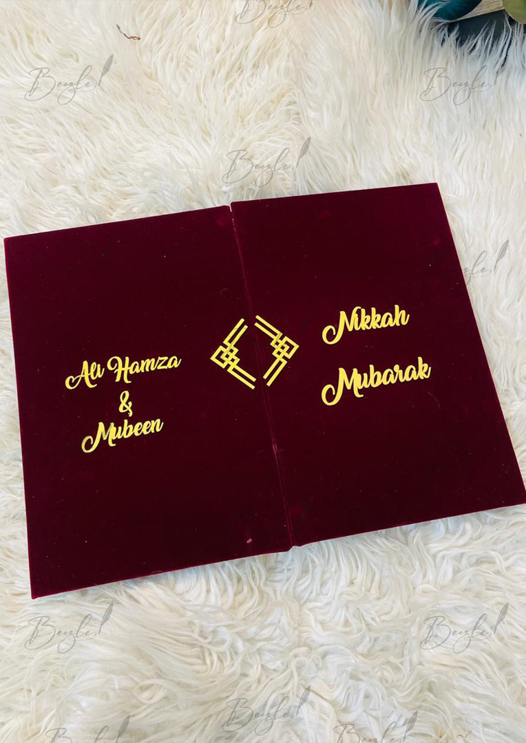 The Premium Three Side Nikkah Booklet With Attractive Design | NB-023