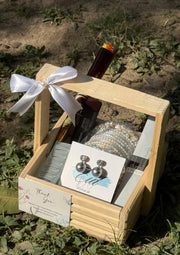 Wooden Thank You Gift Basket | GB-127