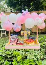 Load image into Gallery viewer, Balloon Celebration Tray with Cake &amp; Snacks  | CBT-003
