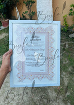 Load image into Gallery viewer, Nikah Certificate With Classic Pink Print
