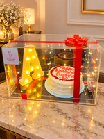 Load image into Gallery viewer, “Birthday Box Duo” – Cake Gift Box with LED Alphabet &amp; Lights |GC-069