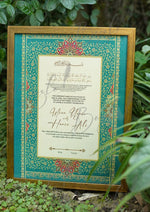 Load image into Gallery viewer, Luxury Nikah Certificate With Classic Dark Green Print | RNCF-005
