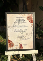 Load image into Gallery viewer, Nikah Certificate With Qurani Ayat &amp; Attractive Flower Print | NC-120
