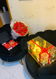 “Trio of Love” – Flowers, Chocolates & Cake Birthday Combo | GDEL-096