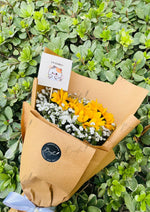 Load image into Gallery viewer, Sunflower Bouquet with Baby’s Breath &amp; Kraft Wrap | BCG-166
