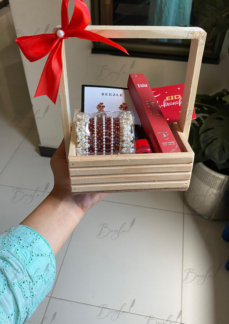 Red & Gold Festive Gift Basket | GB-139