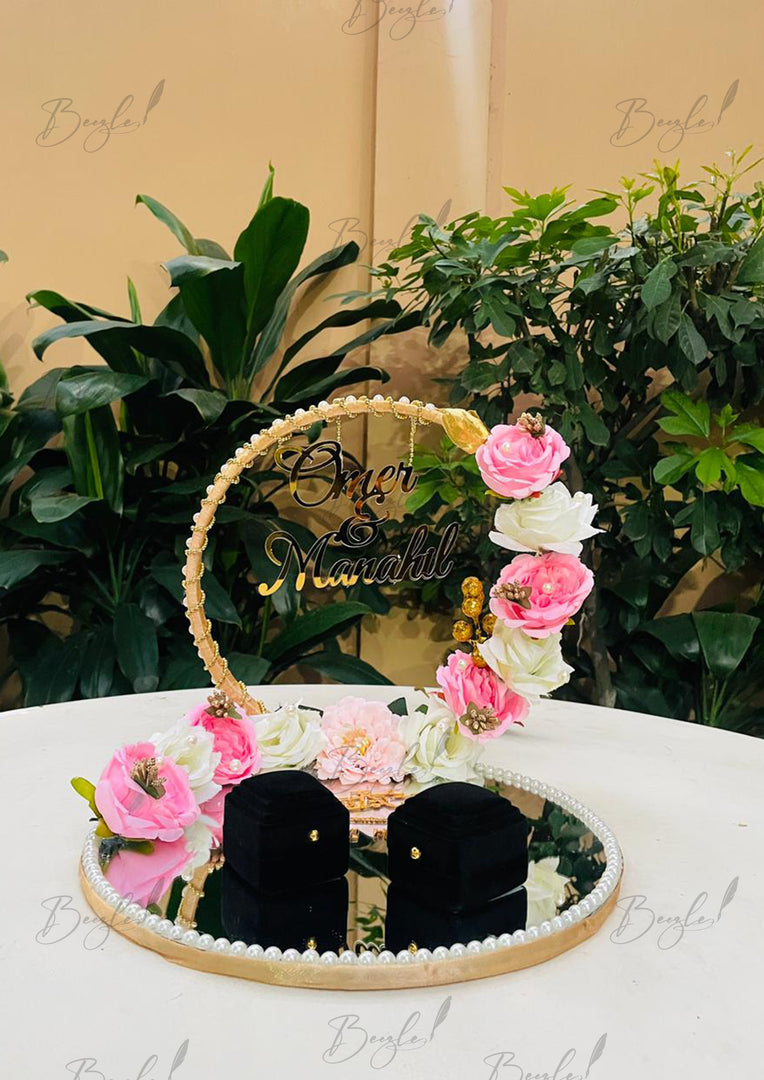 Floral Mirror Ring Tray | NT-035