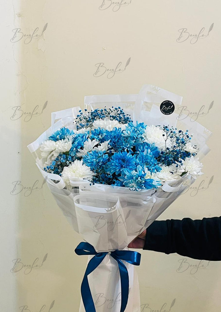Blue Blossom Fresh Flower Bouquet | BCG-229