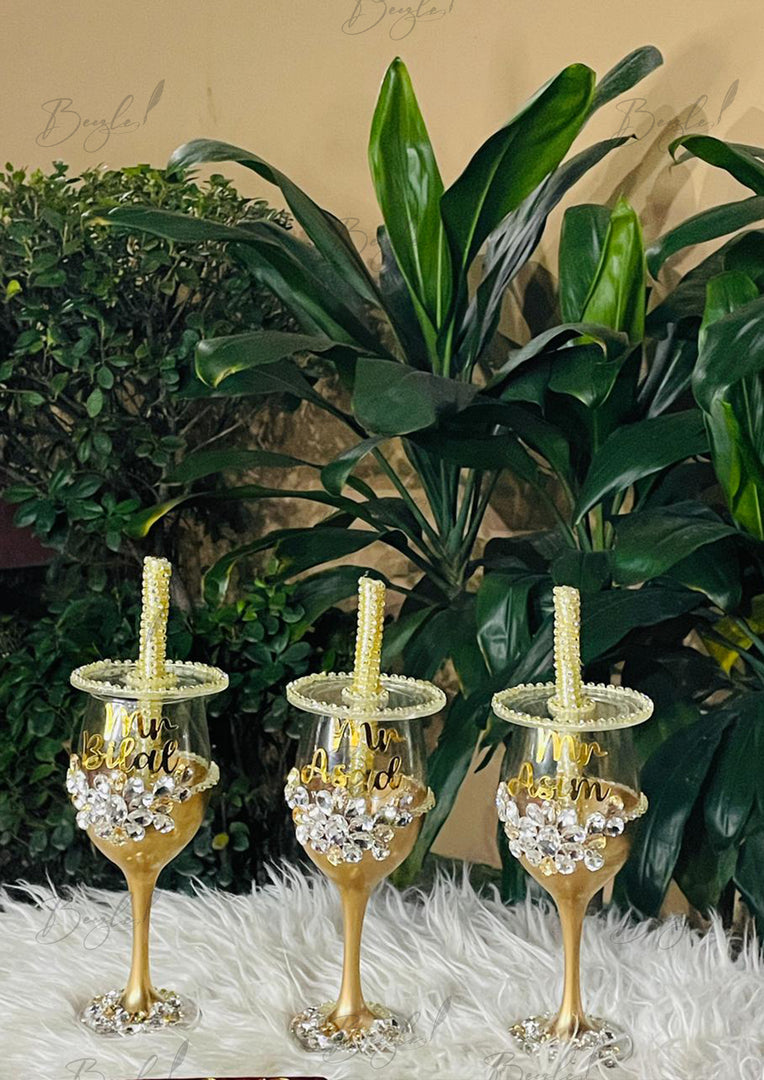 Crystals Wedding Glass Set | DEL-151