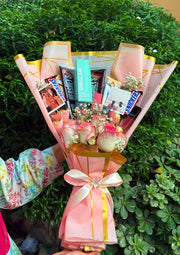 Pink Bliss Chocolate & Flower Bouquet | BCG-131