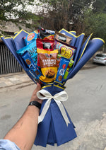 Load image into Gallery viewer, Crunchy Blue Snack Bouquet for Him | BCG-121
