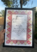 Load image into Gallery viewer, Premium Nikah Certificate With Pink Design | NC-034
