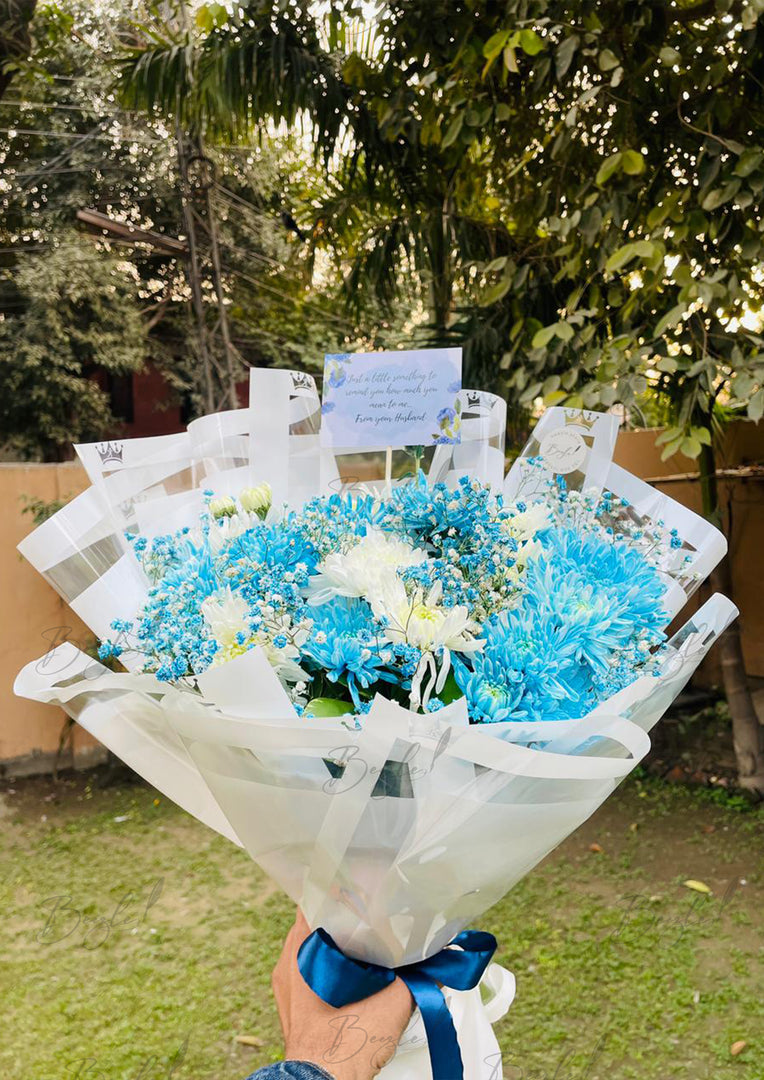 Blue Blossom Fresh Flower Bouquet | BCG-229
