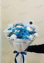 Load image into Gallery viewer, Blue Blossom Fresh Flower Bouquet | BCG-229
