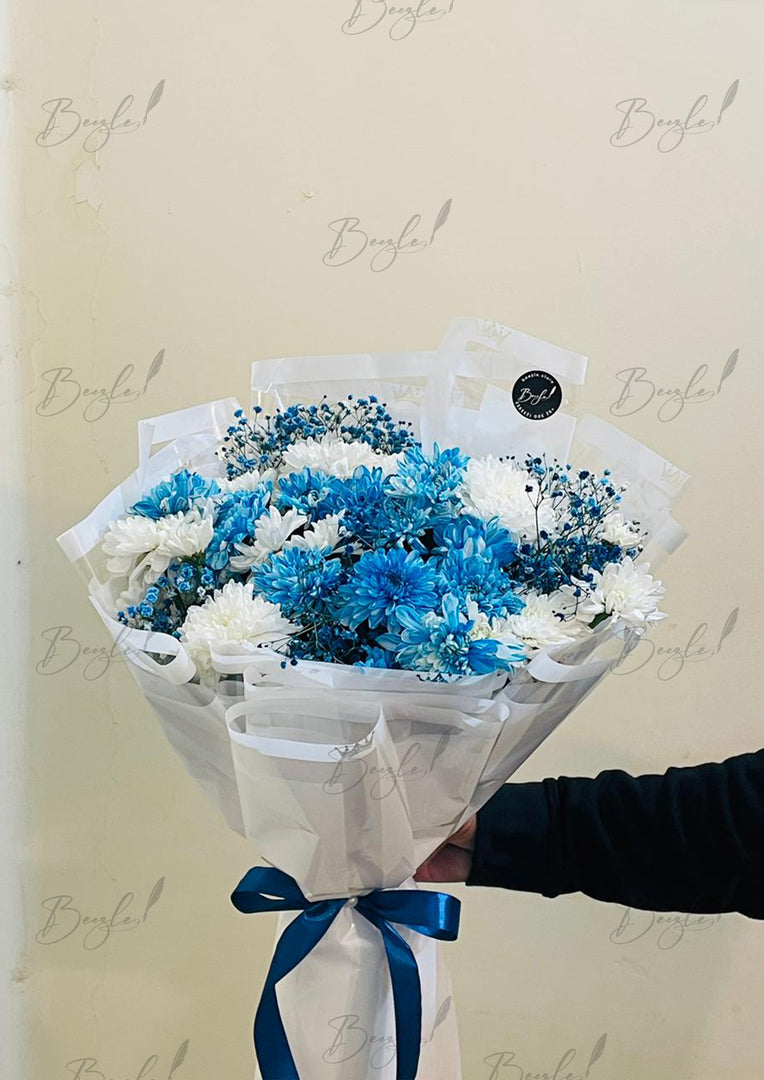 Blue Blossom Fresh Flower Bouquet | BCG-229