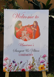 Welcome Board for Sangeet & Ubtan Ceremony | WWB-013