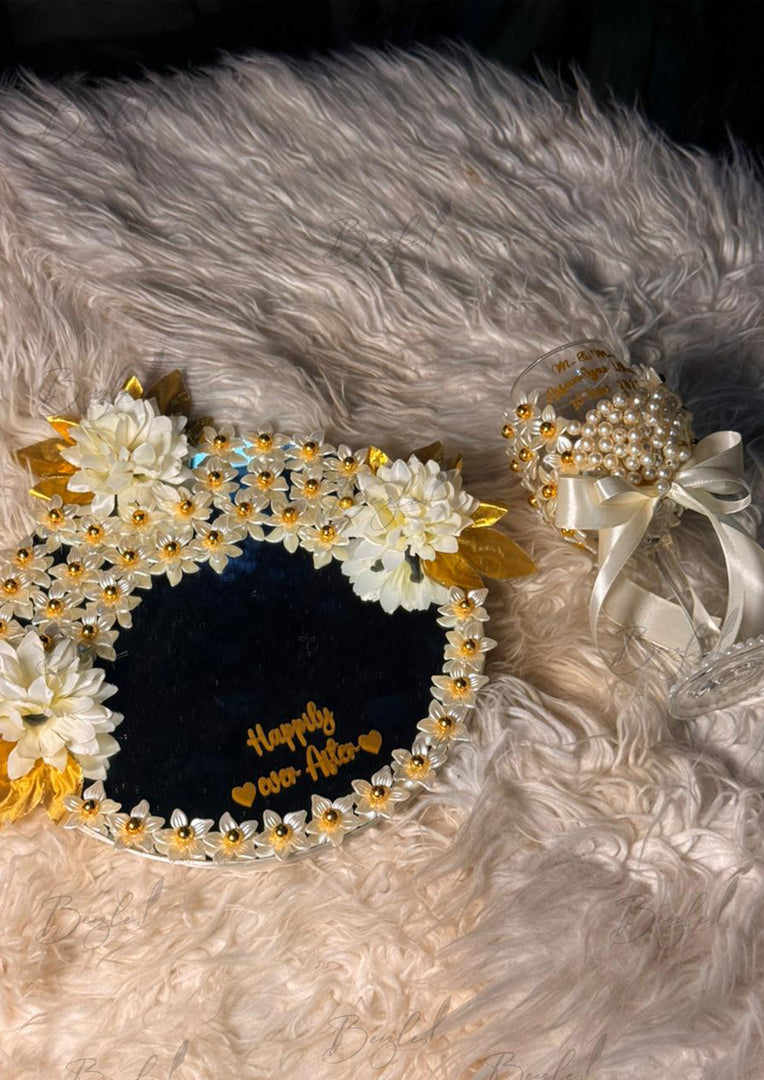 Forever Pearl Glass Mirror Set | DPG-012