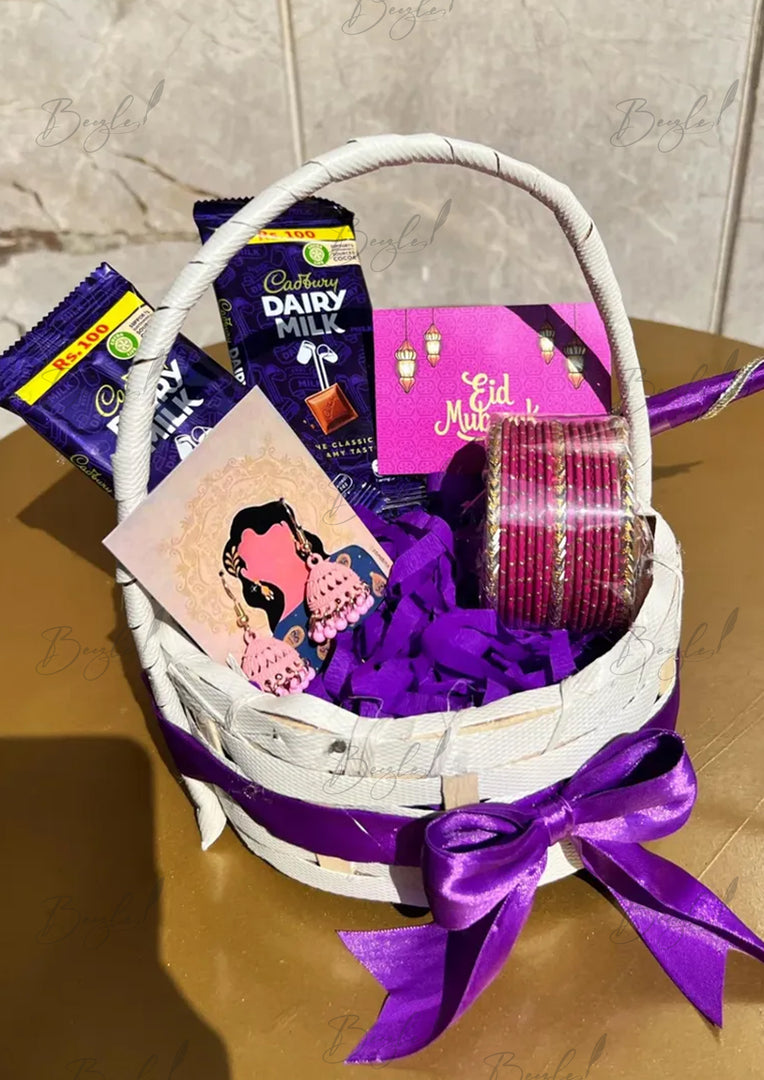 Purple Eid Basket with Bangles & Chocolates | GB-103