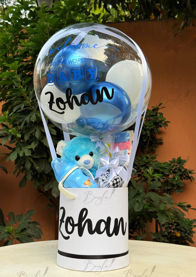 Welcome Baby Balloon Gift Basket | GBO-092