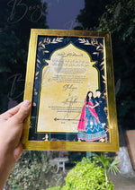 Load image into Gallery viewer, Nikah Certificate With Attractive Couple Print | NC-128
