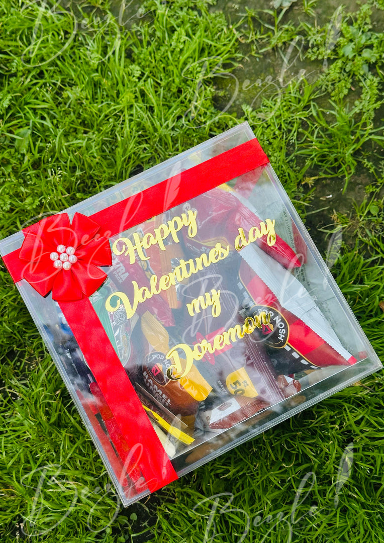 Personalized Valentine's Acrylic Gift Box | GBO-034