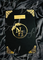 Load image into Gallery viewer, Stylish Black Nikkah Booklet with Attractive Design | NB-021
