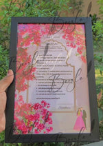 Load image into Gallery viewer, The Bridal Contract With Attractive Pink Flowers Design | BC-008
