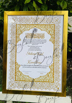 Load image into Gallery viewer, The Luxury Nikah Certificate with Golden Attractive Design | NC-168
