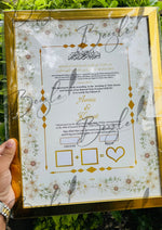 Load image into Gallery viewer, Luxury Nikah Certificate with Golden Attractive Design | NC-166
