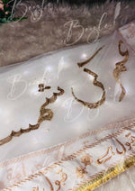 Load image into Gallery viewer, The Off White Dupatta With Pearls And Customized Name | DBT-005
