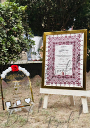 Luxury Nikah Certificate With Attractive Nikkah Acrylic Thumb Board