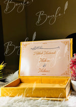 Load image into Gallery viewer, The Luxurious Customized Beige Nikah Booklet With Box | BOX-009
