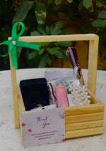 Load image into Gallery viewer, Green Ribbon Thank You Gift Basket | GB-129
