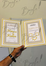 Load image into Gallery viewer, The Golden Nikkah Booklet With Attractive Design | NB-022
