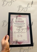 Load image into Gallery viewer, Luxury Nikah Certificate with Attractive Design in Pink Colour | NC-162
