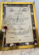 Load image into Gallery viewer, Nikkah Certificate With Unique Design and Beautiful Nikah Pen
