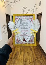 Two Nikah Pen with Luxury Nikah Certificate
