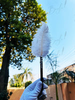 Load image into Gallery viewer, Beautiful Nikah Pen with White Feather and Elegant Pearls| PEN-87
