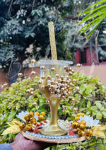 Load image into Gallery viewer, Golden Decorative Doodh Pilai Glass Set | DPG-011
