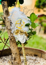 Load image into Gallery viewer, Qubool Hai Nikah Pen With Golden &amp; White Flowers | PEN-10
