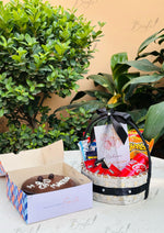 Load image into Gallery viewer, Birthday Cake &amp; Snack Basket Gift Combo | GC-064
