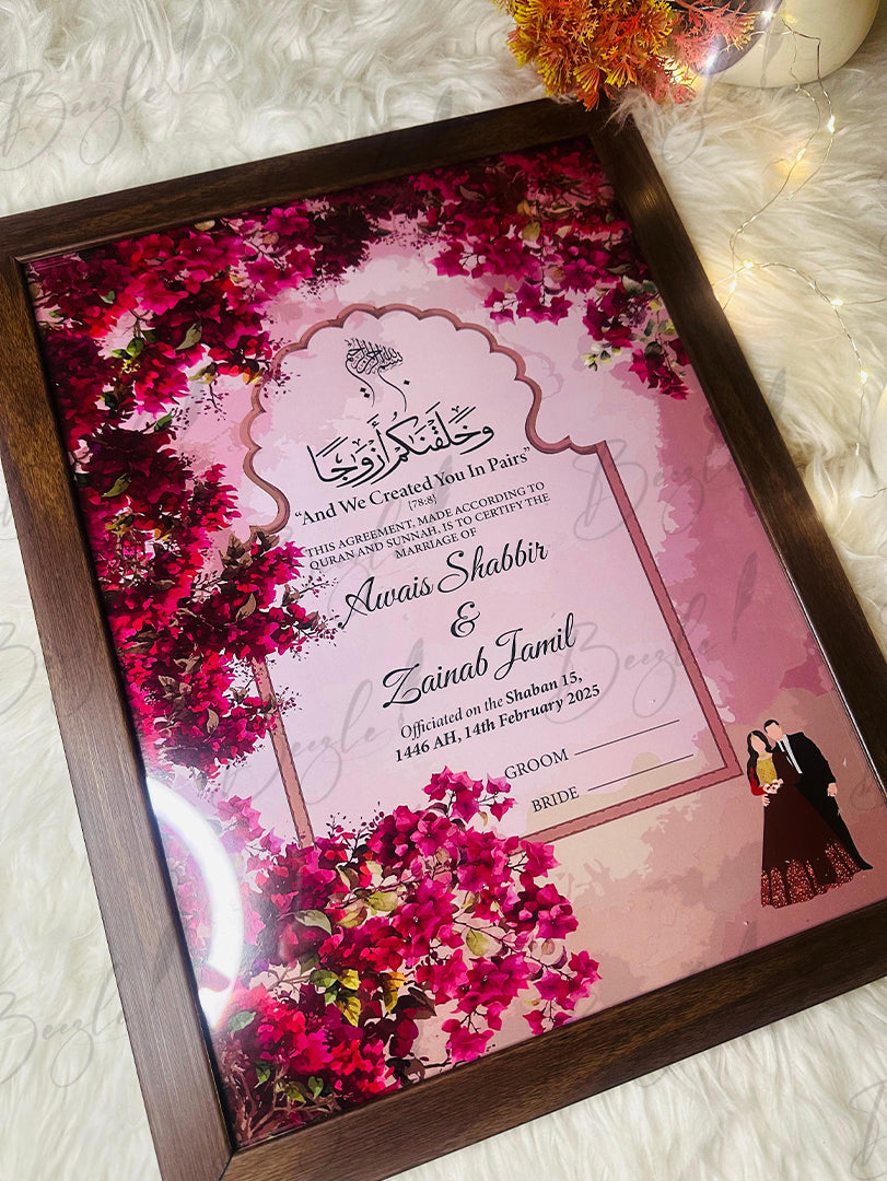 Nikkah Certificate With Latest Attractive Design | NC-173